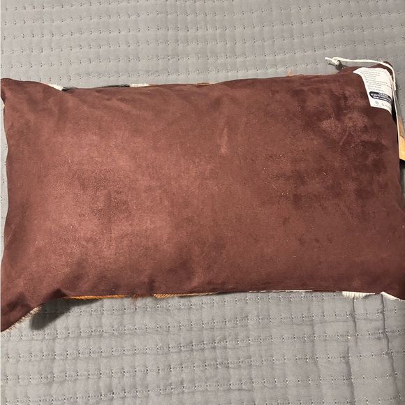 Geometric Patchwork Cowhide Pillow - Picture 3 of 9